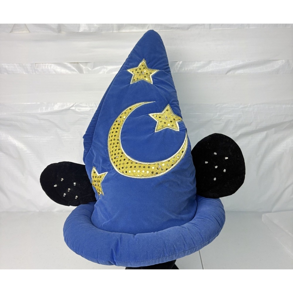 Walt Disney World Fantasia Blue & Gold Flashing Light Sorcerer Wizard Hat